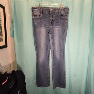 Wallflower Women's Straight Leg Jeans in Blue Size 18